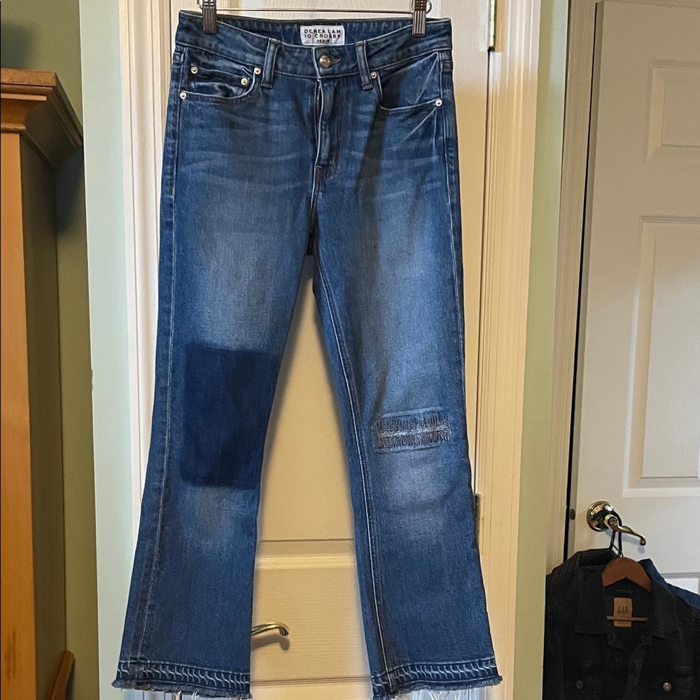 Derek Lam IO Crosby Mid Rise Cropped Flare Women's Jeans Size 27